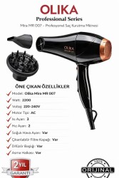 Olika Mira 2200 W Ac Motor Difüzörlü Saç Kurutma Makinası, Fön Makinası - OLİKA