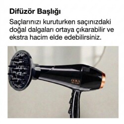 Olika Mira 2200 W Ac Motor Difüzörlü Saç Kurutma Makinası, Fön Makinası - 4